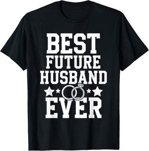 Future Husband Fiancé Fiancee Couple Wedding Newly Engaged T-Shirt - T-Shirt | Black
