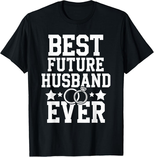 Future Husband Fiancé Fiancee Couple Wedding Newly Engaged T-Shirt - T-Shirt | Black