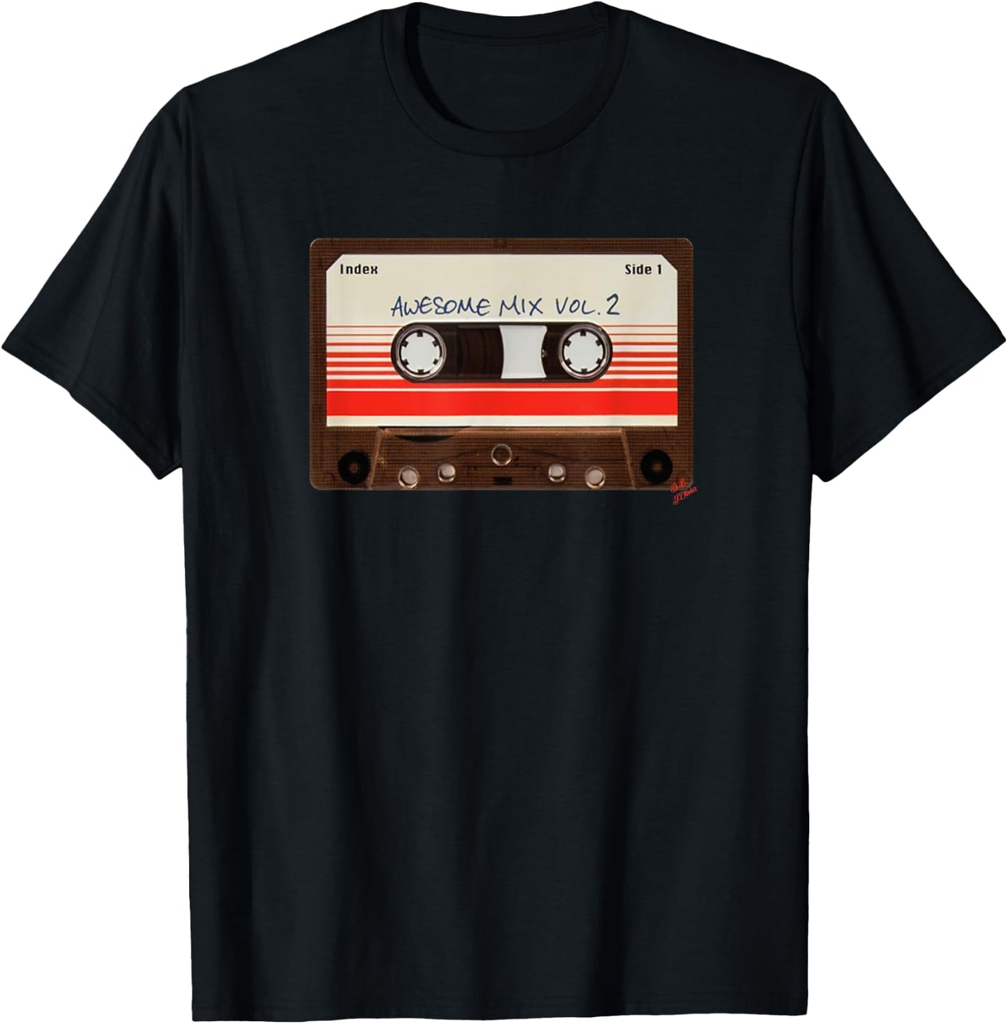 Retro cassette shirt Awesome mix vol 2 vintage cassettes T-Shirt - T-Shirt | Black