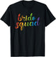 Bride Squad Shirt - LGBT Pride Rainbow Flag Bachelorette T-Shirt - T-Shirt | Black