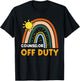 Rainbow Counselor Off Duty Happy Last Day Of School Summer Men Women T-Shirt - T-Shirt | Black