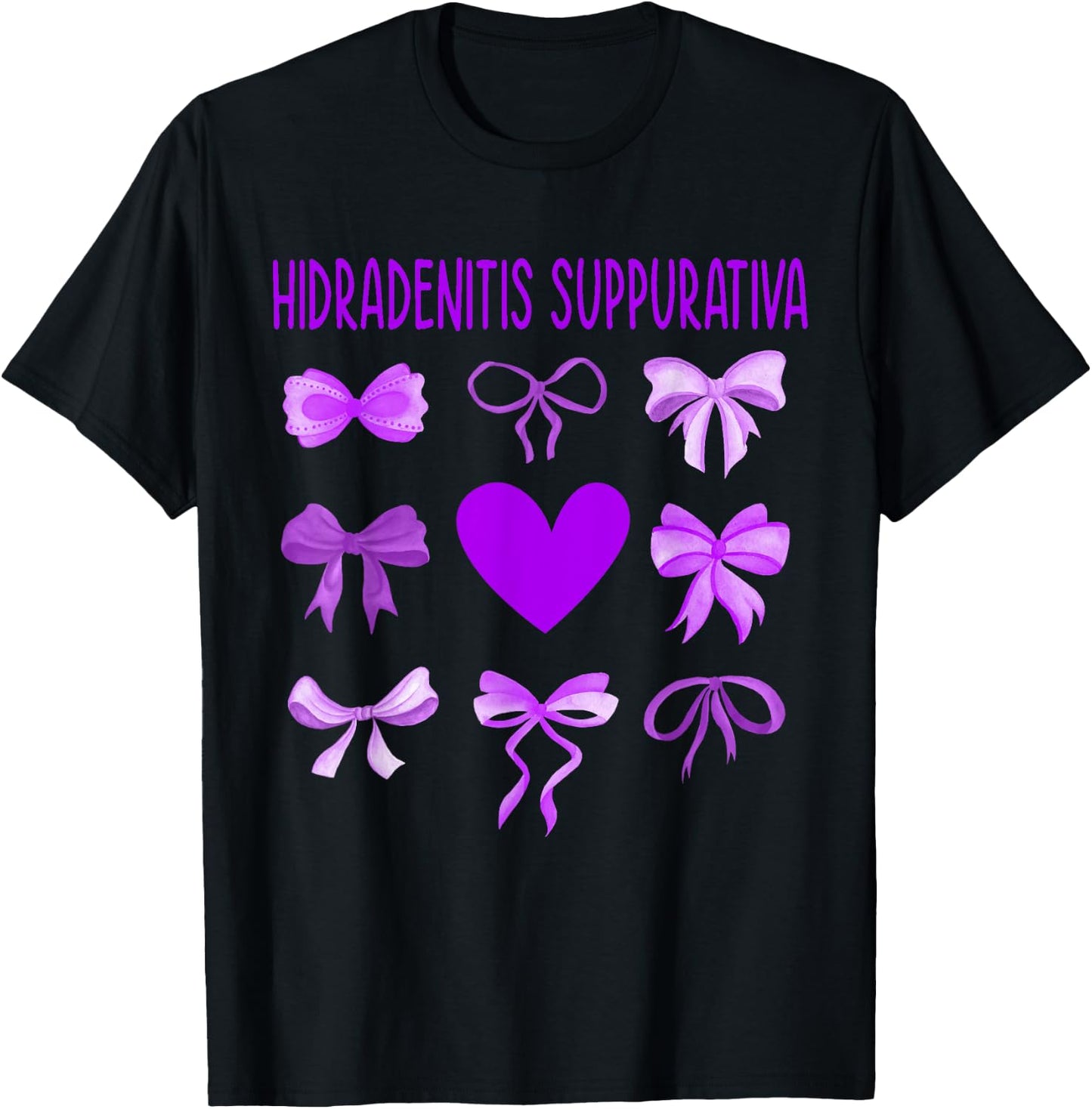 Hidradenitis Suppurativa Awareness Ribbon Gift, Support Hidr T-Shirt - T-Shirt | Black