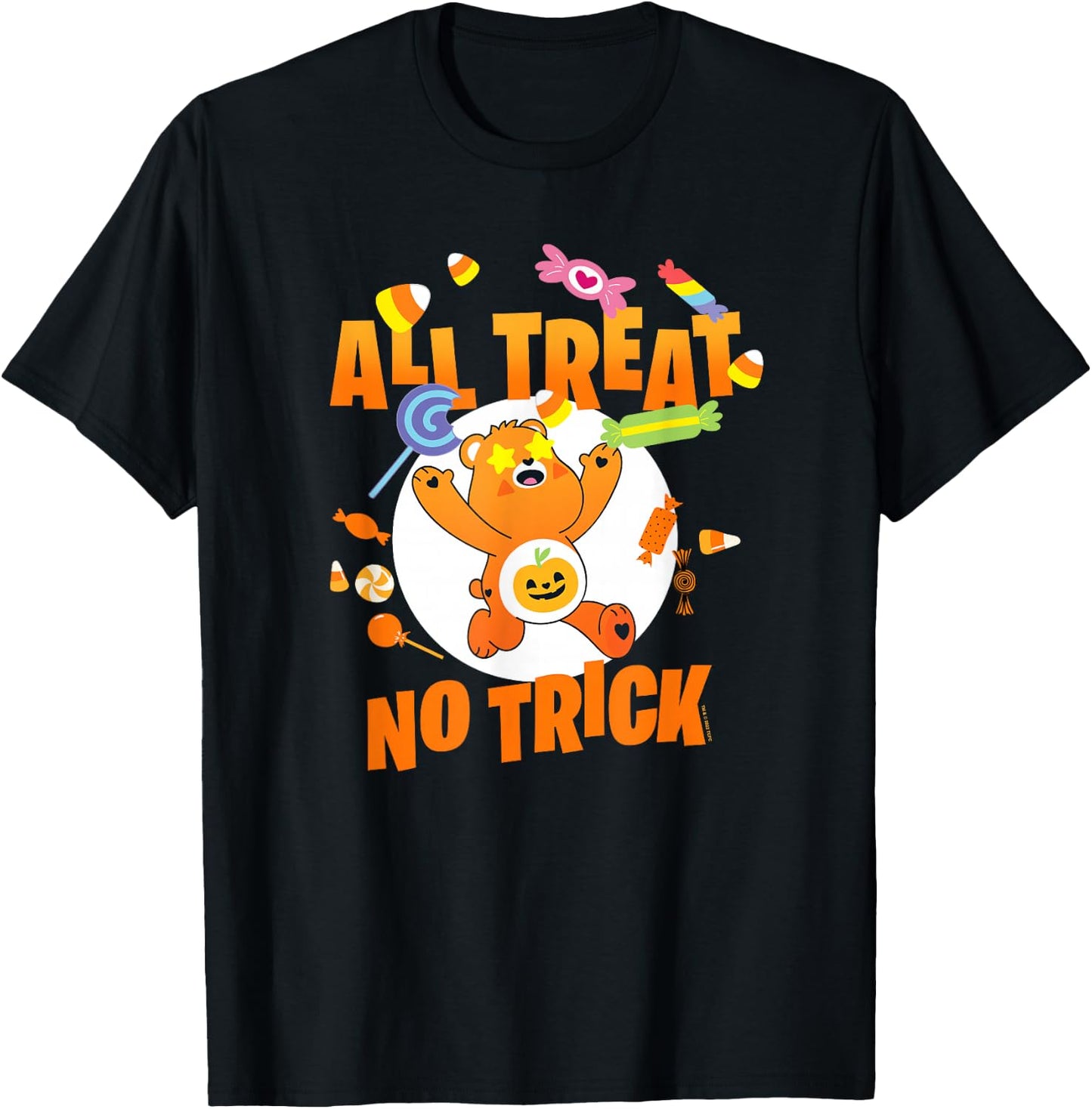 Care Bears Halloween Trick-or-Sweet Bear All Treat No Trick T-Shirt - T-Shirt | Black