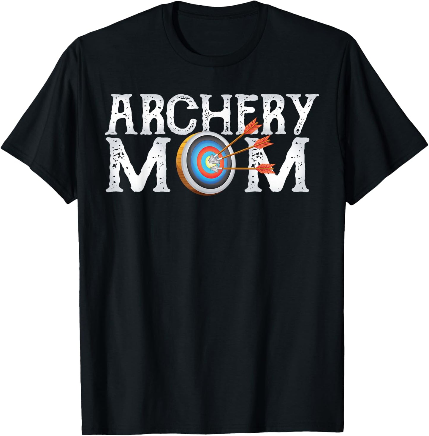 Archery Archer Mom Target Proud Parent Bow Arrow T-Shirt - T-Shirt | Black
