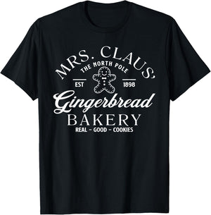 Mrs Claus Gingerbread Bakery Christmas Women T-Shirt - T-Shirt | Black