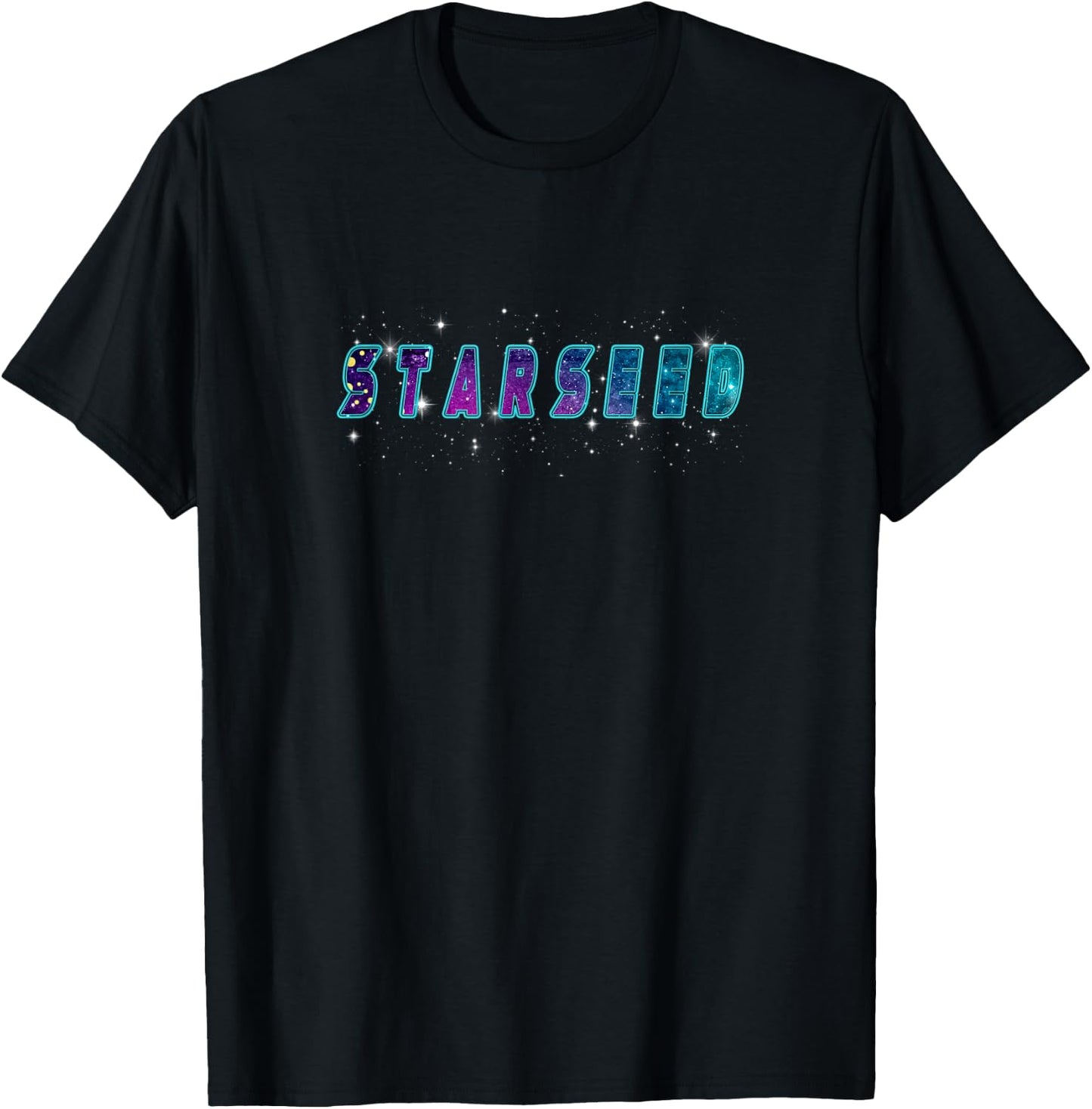 Galaxy Nebula Universe Aesthetic Indigo Starseed T-Shirt - T-Shirt | Black