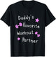 Daddy's Favorite Workout Partner – Kids Cute Fitness (Girls) T-Shirt - T-Shirt | Black