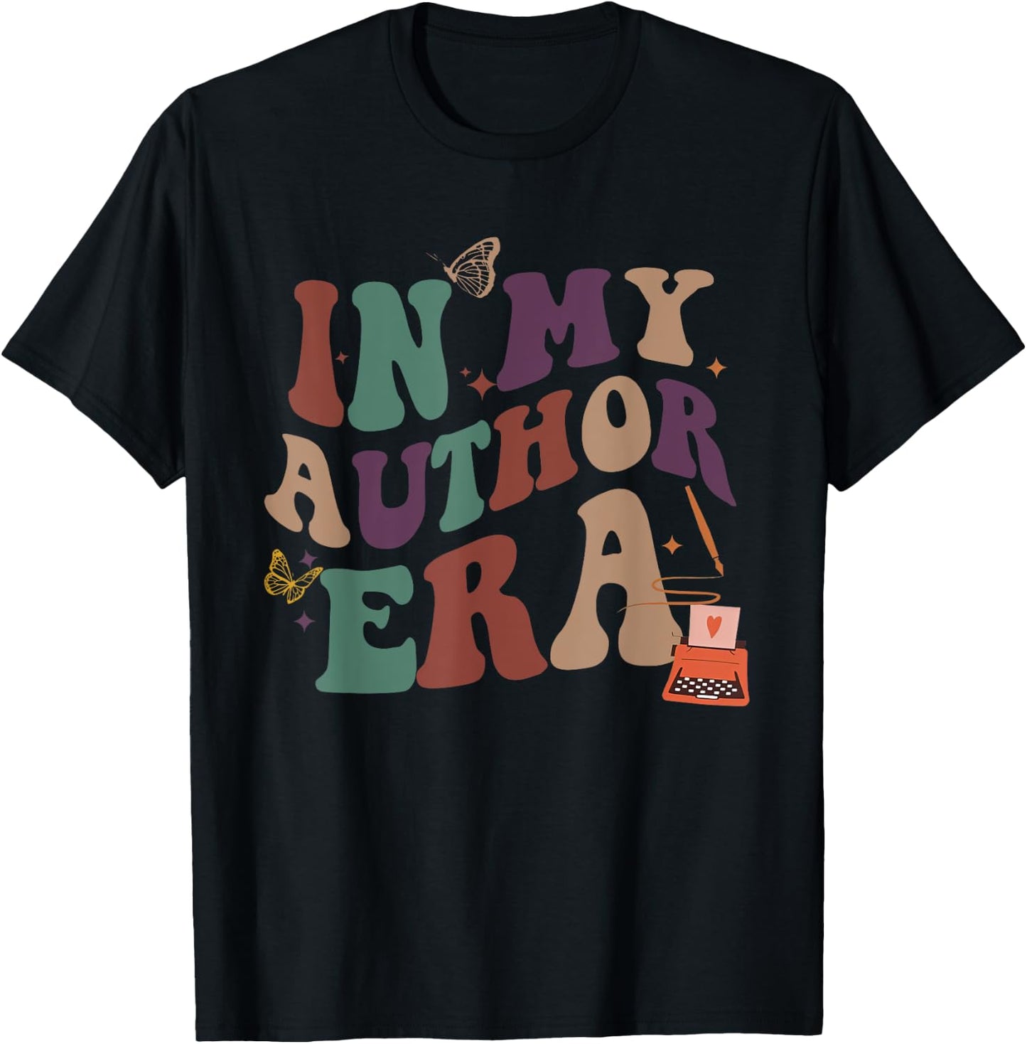 In My Author Era For Writers Novel Writing, Author Writer T-Shirt - T-Shirt | Black