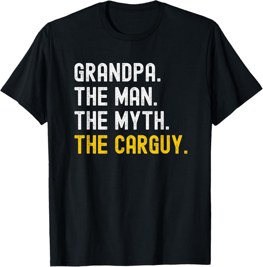 Carguy Car Guy Grandpa Auto Mechanic Enthusiast Salesman T-Shirt - T-Shirt | Black