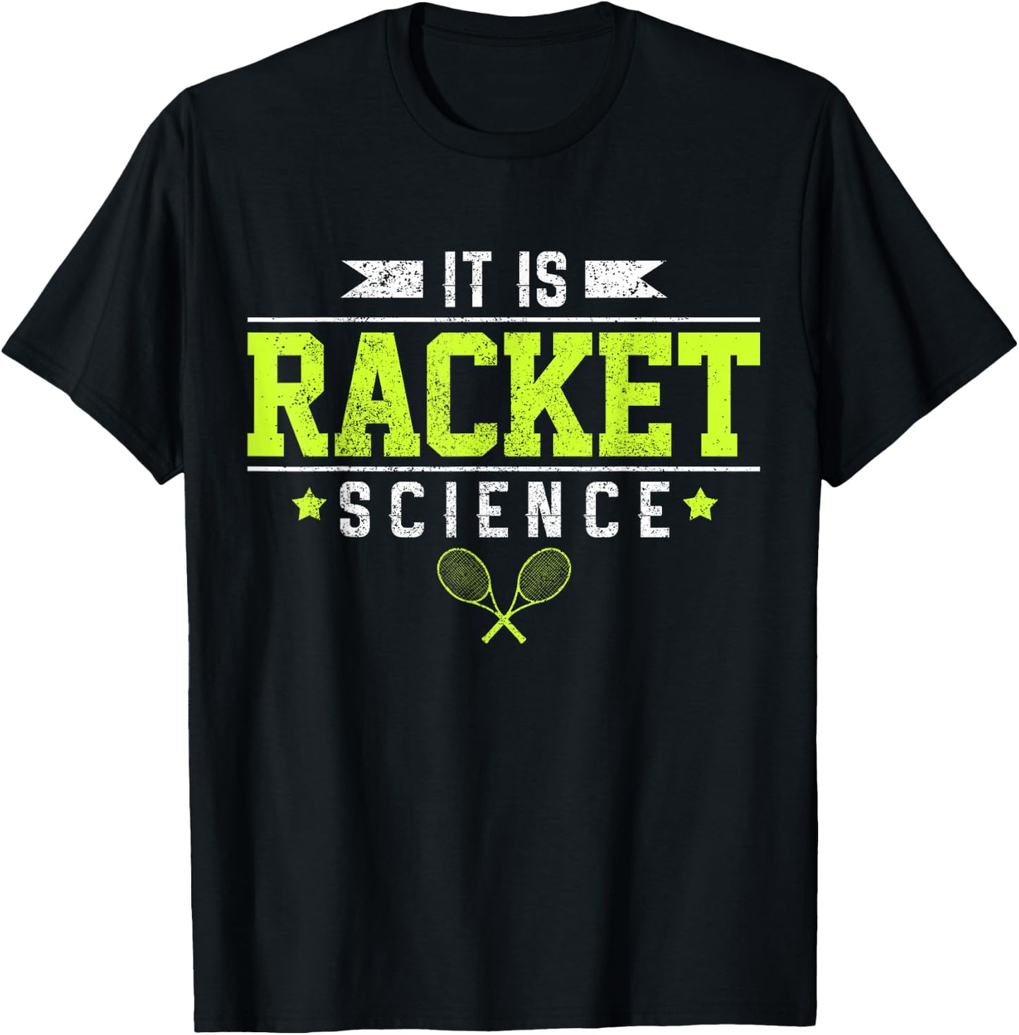 Tennis It's Racket Science Funny Saying Tennis Player Gift T-Shirt - T-Shirt | Black