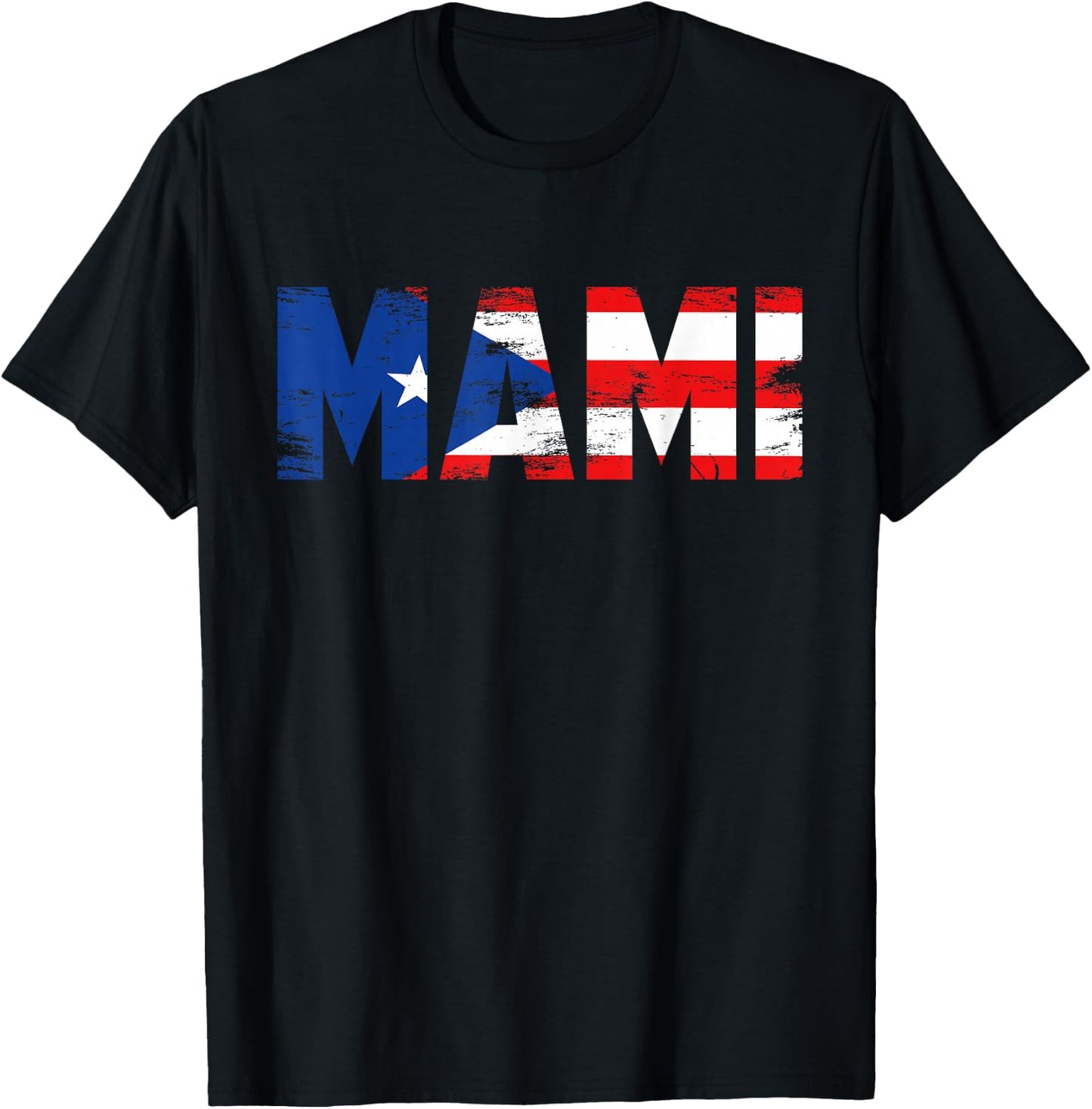 Mami Puerto Rico Flag Pride Mothers Day Puerto Rican Women Small T-Shirt - T-Shirt | Black