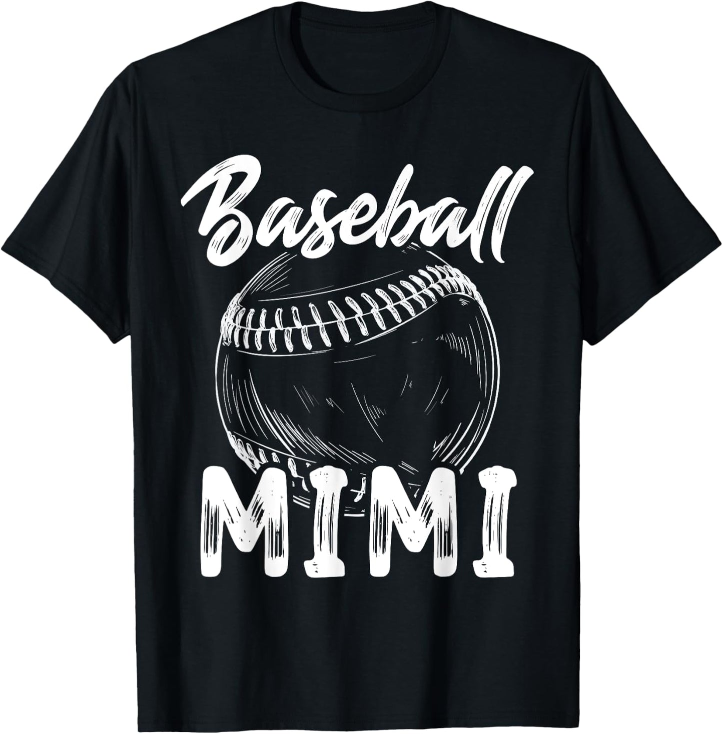 Baseball Mimi Family Matching Players Team Nana T-Shirt - T-Shirt | Black