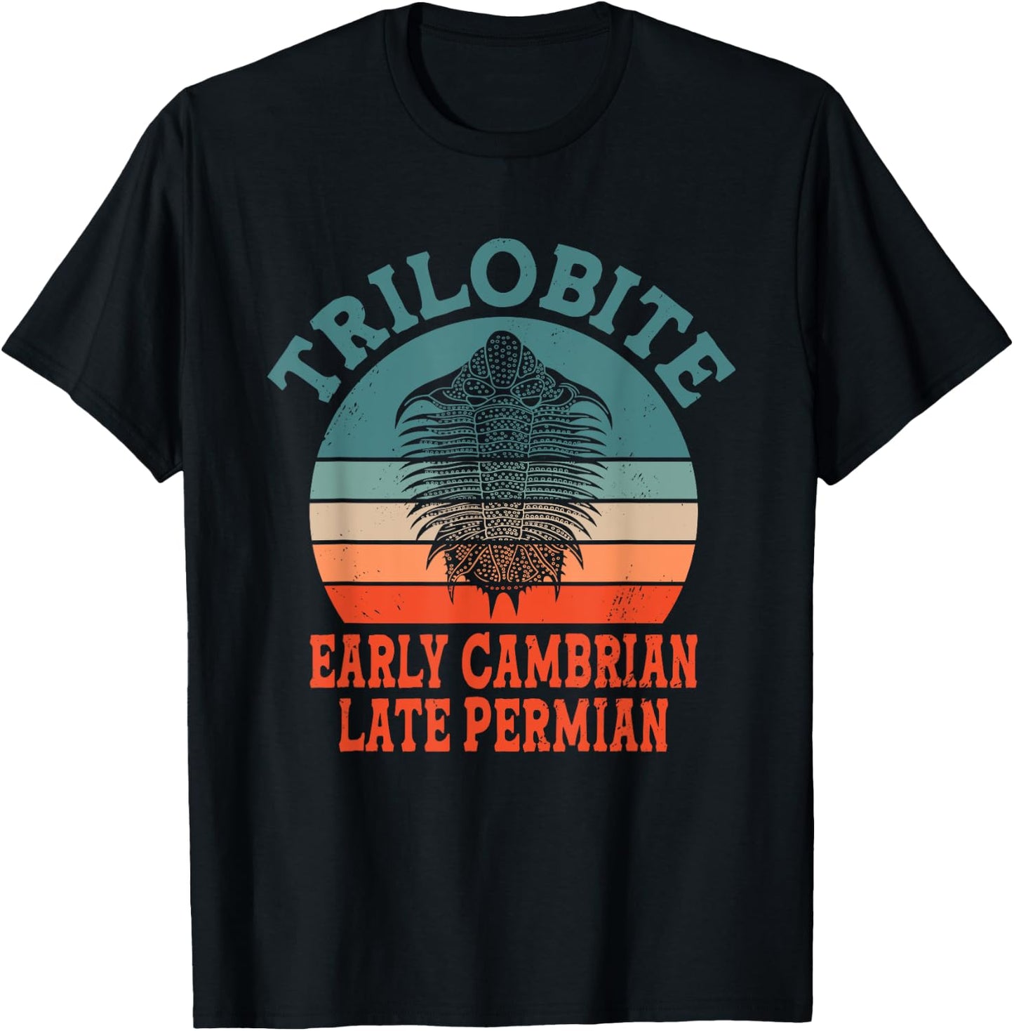 Trilobite Early Cambrian Late Permian Funny Paleontologist T-Shirt - T-Shirt | Black