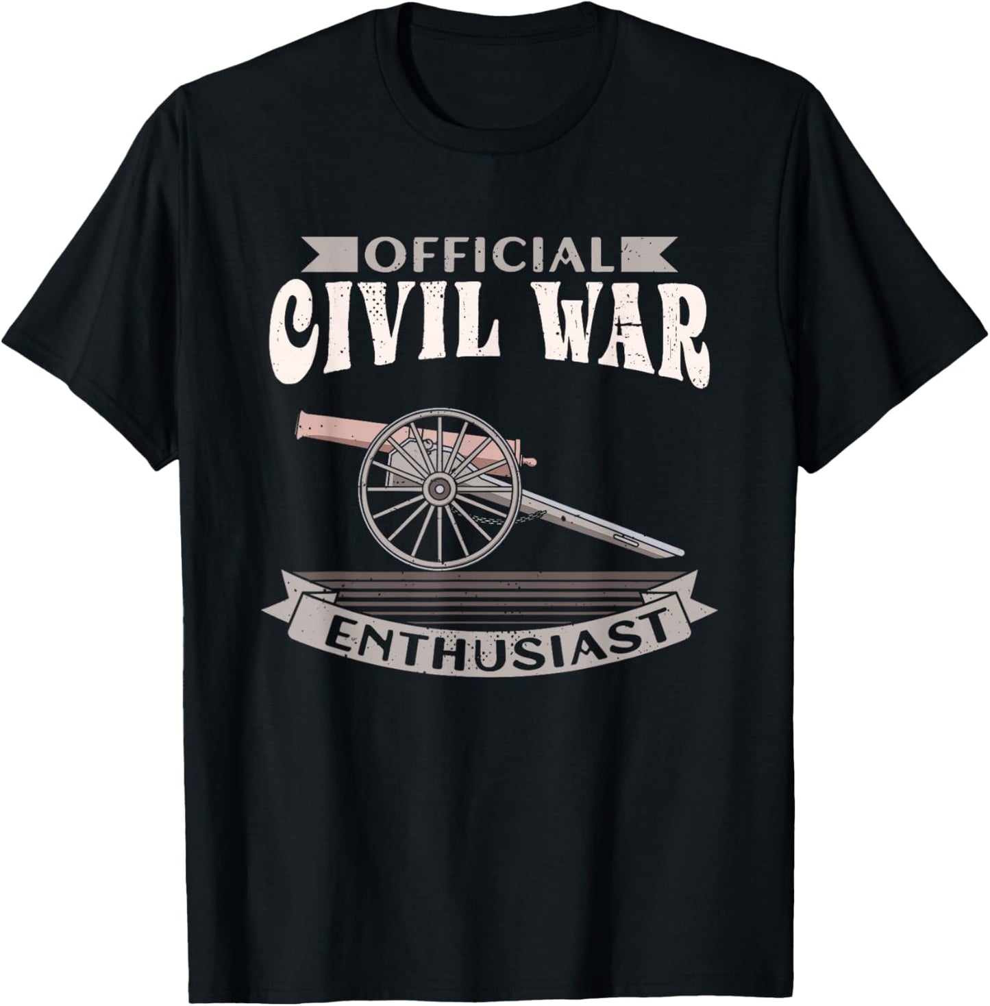 Official Civil War Enthusiast American Lover US Reenactor T-Shirt - T-Shirt | Black