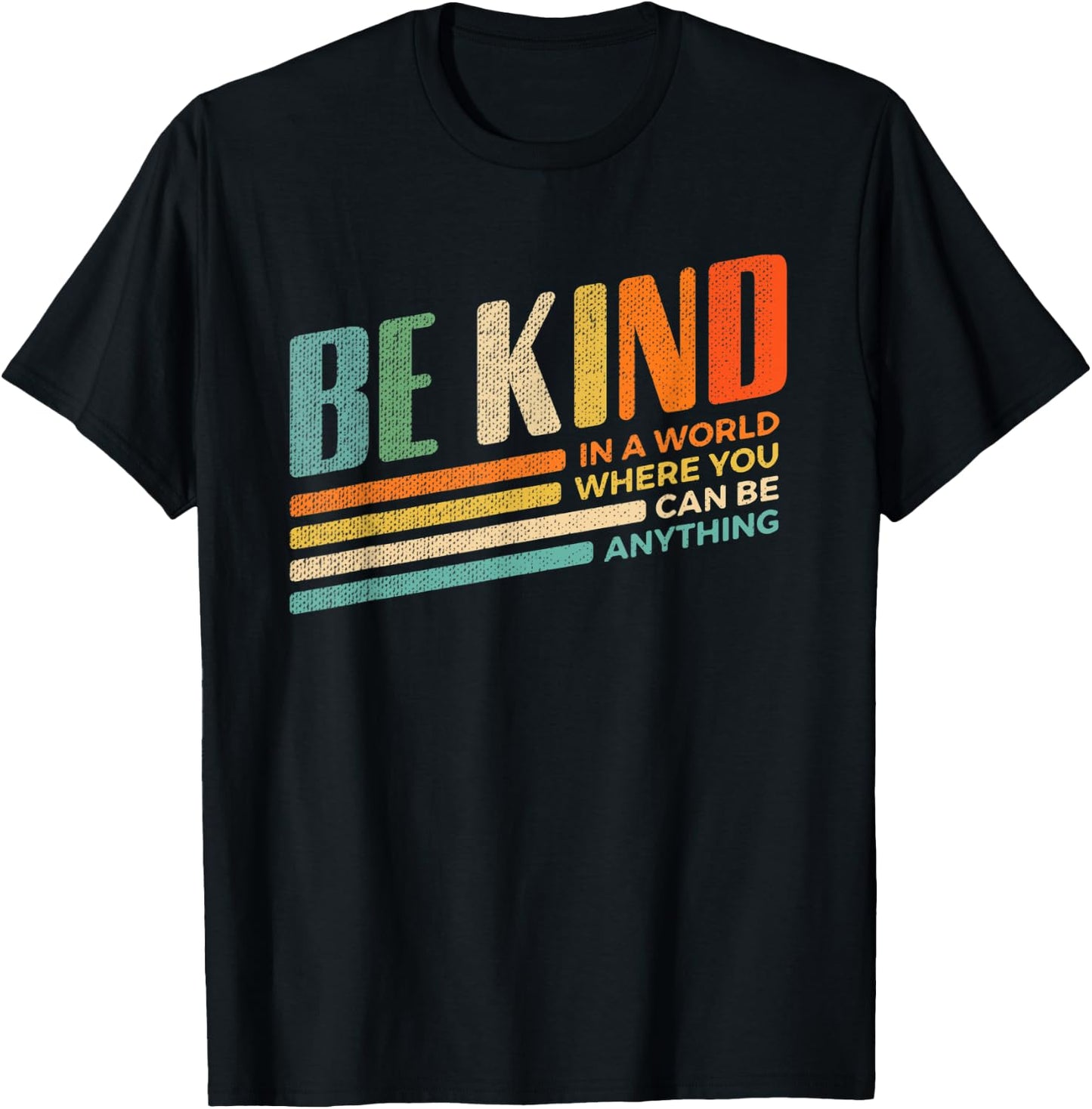 In A World Where You Can Be Anything Be kind Shirt Teacher Men Women Kids T-Shirt - T-Shirt | Black