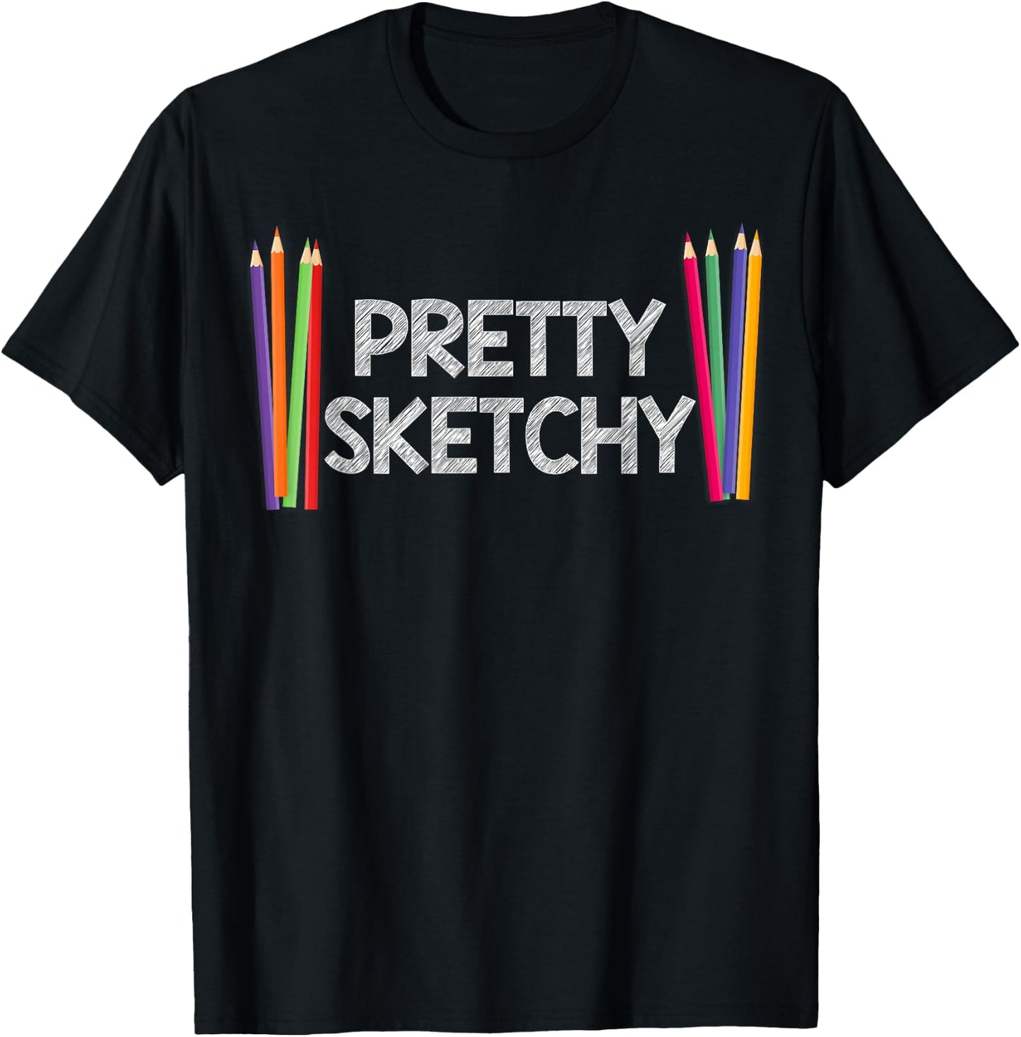 Cool Pencil Artist Art Women Drawing Sketch Painter T-Shirt - T-Shirt | Black
