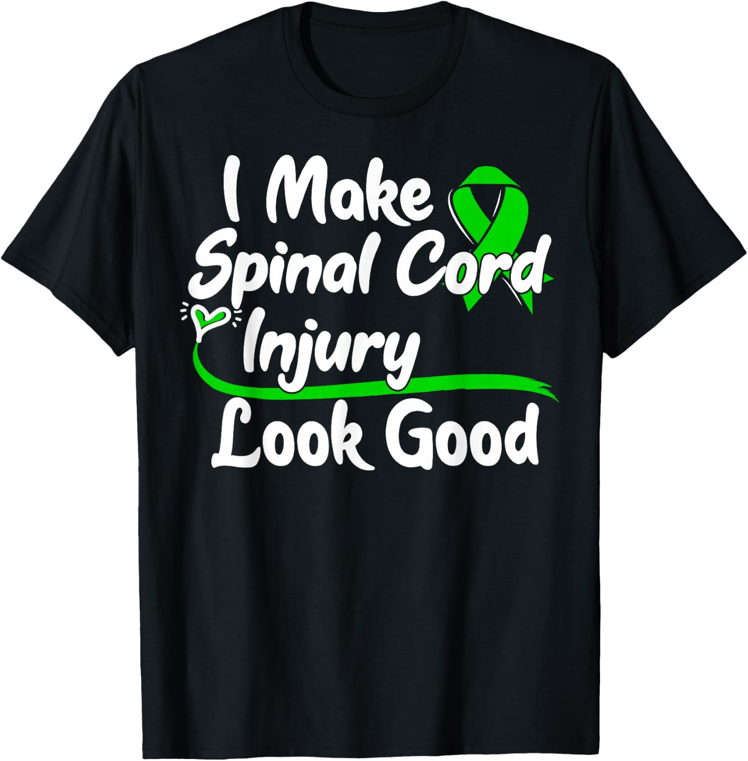 SCI Gift Spinal Cord Injury Awareness Ribbon T-Shirt - T-Shirt | Black