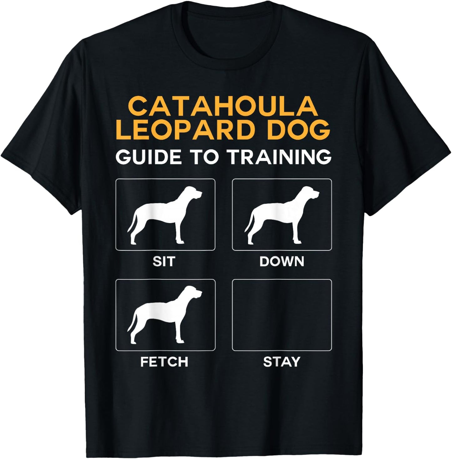 Catahoula Leopard Dog Guide to Training Dog Obedience T-Shirt - T-Shirt | Black
