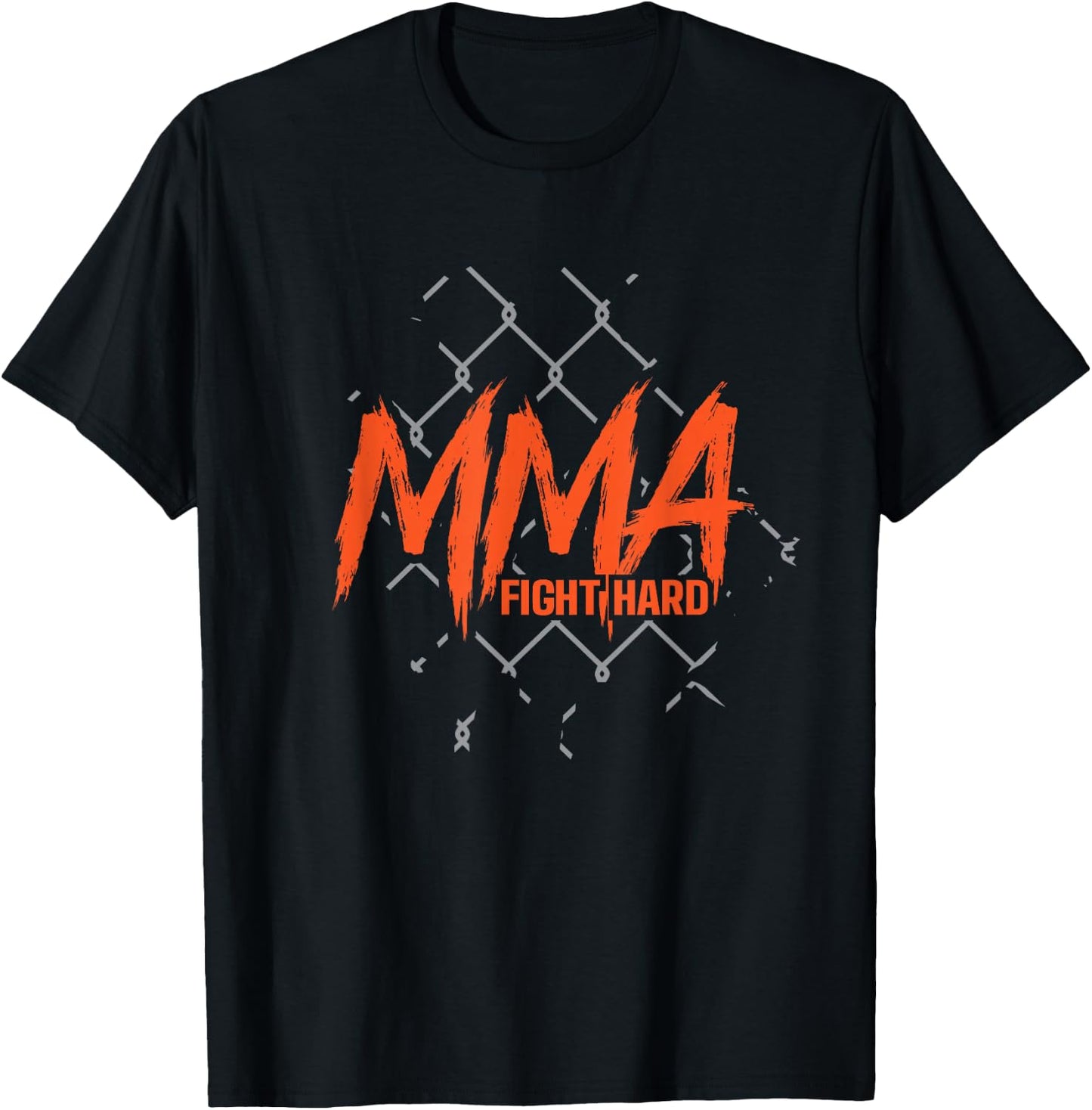 MMA Fight Hard Mixed Martial Arts T-Shirt - T-Shirt | Black