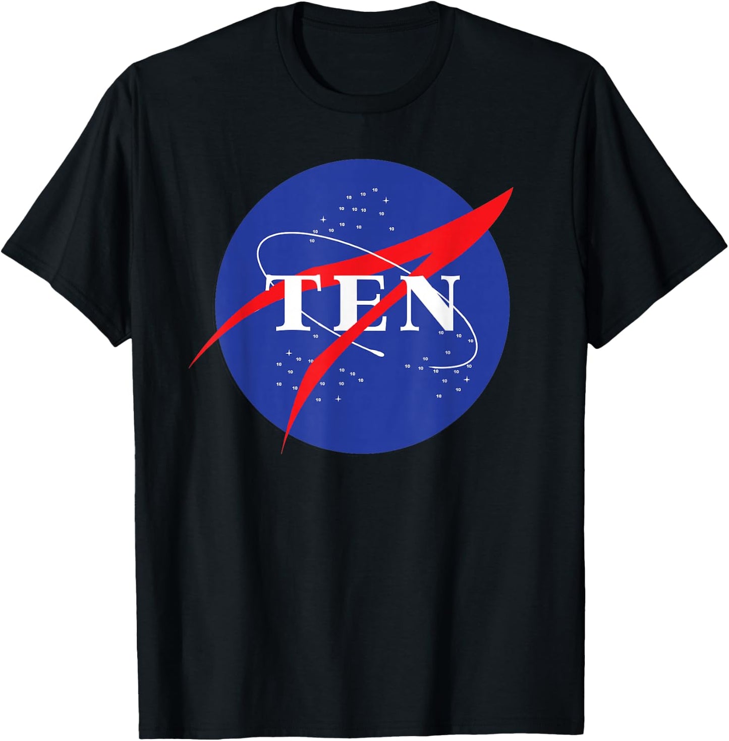 Kids Space 10th Birthday Boy Girl Astronaut Ten Year Old T-Shirt - T-Shirt | Black