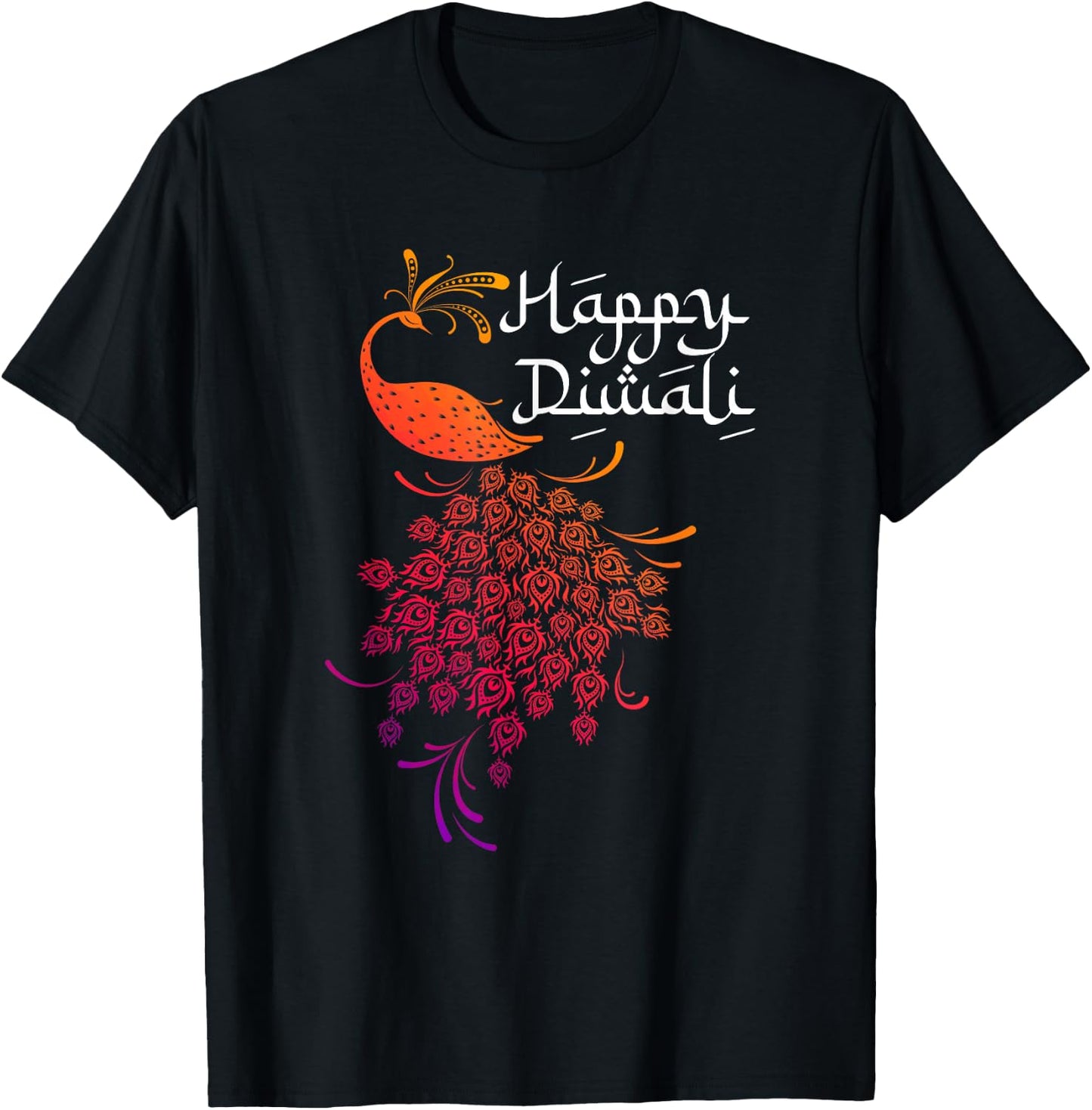 Happy Diwali Day India Indian Festival Of Lights Deepavali T-Shirt - T-Shirt | Black