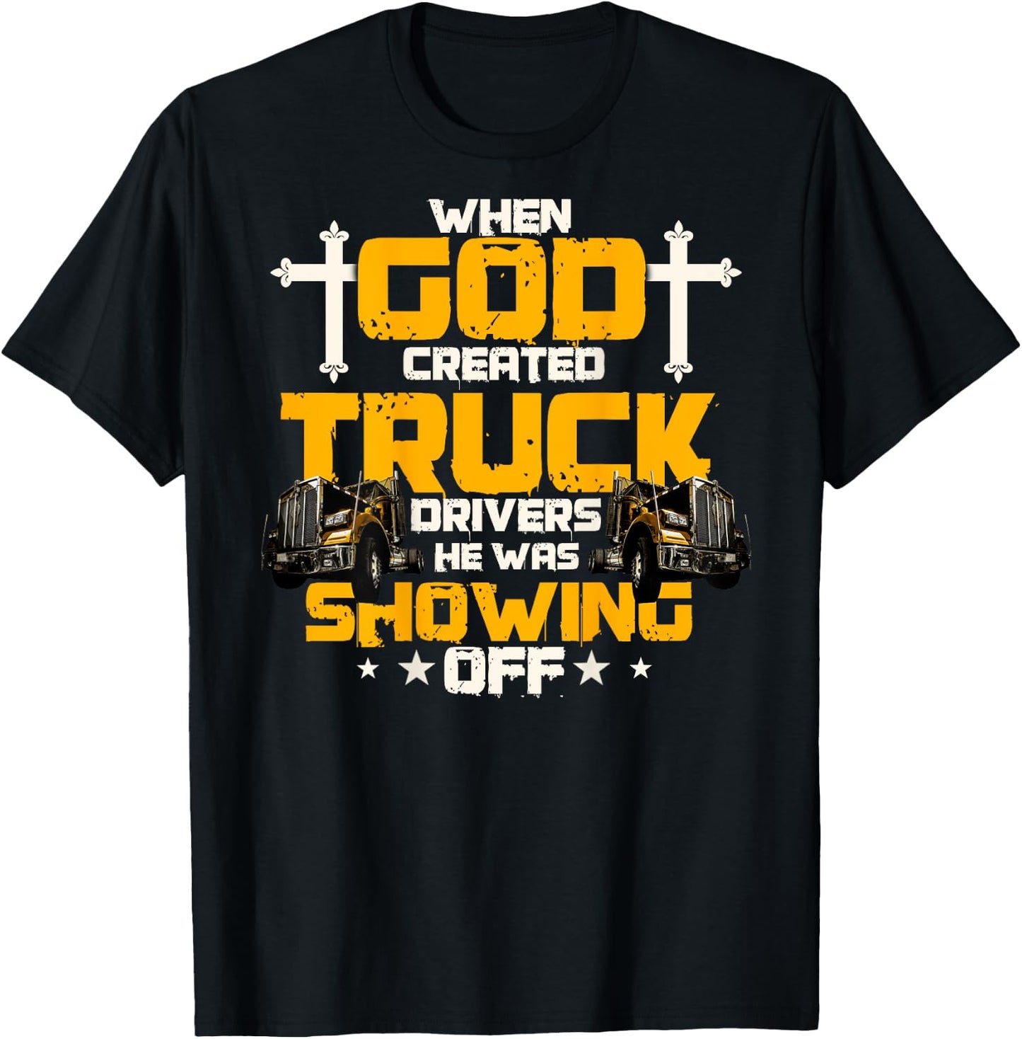 Trucker Gifts Design On Back Of Clothing T-Shirt - T-Shirt | Black