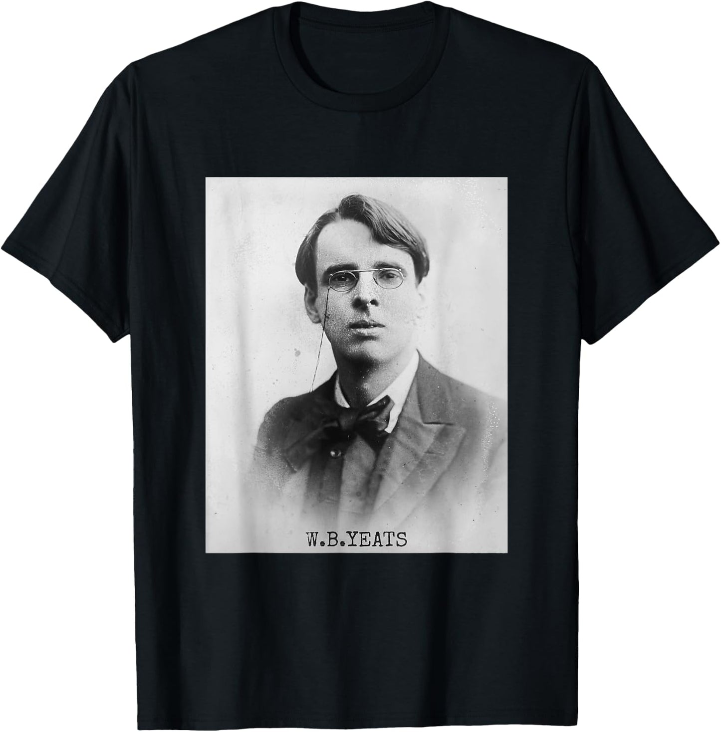 William Butler Yeats Irish Poet Portrait T-Shirt - T-Shirt | Black