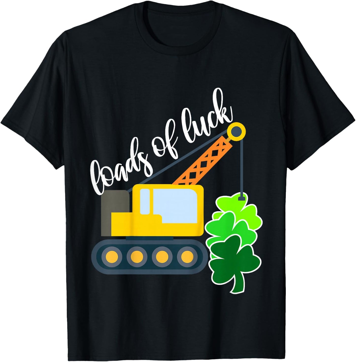 Loads Of Luck Toddler Boys St Patricks Day Truck Shamrock T-Shirt - T-Shirt | Black