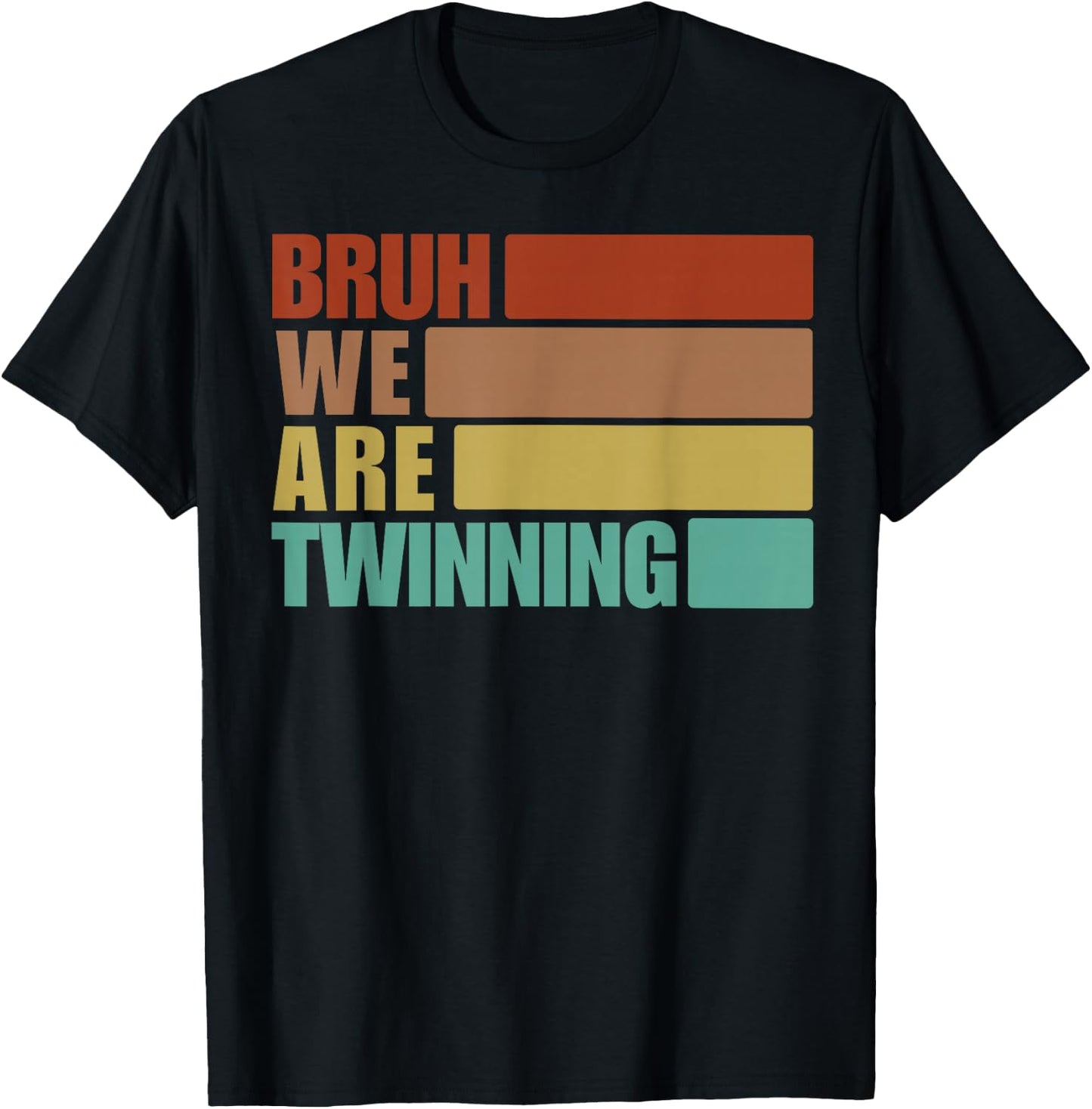 Bruh We are Twinning Boys Twin Day Spirit Week Matching Kids T-Shirt - T-Shirt | Black