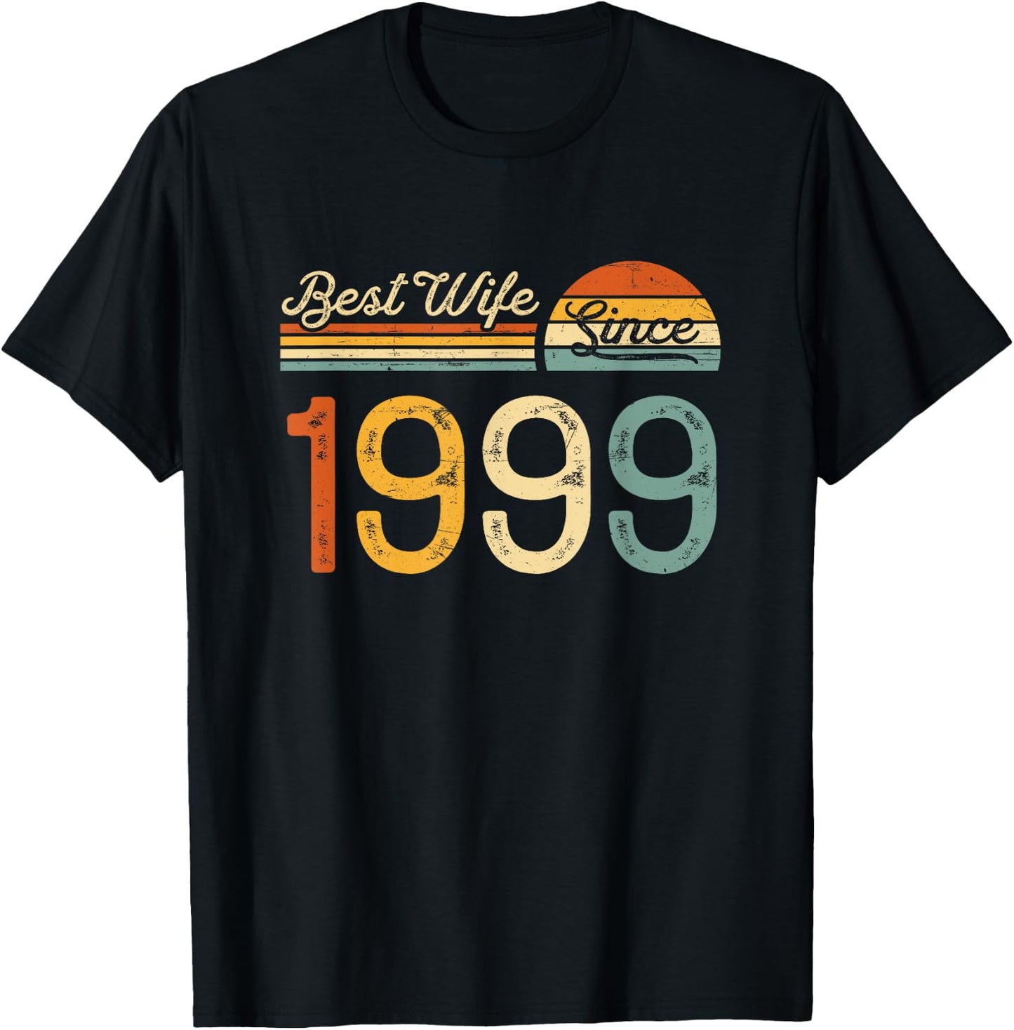 26th wedding anniversary - Best Wife Since 1999 26 years T-Shirt - T-Shirt | Black