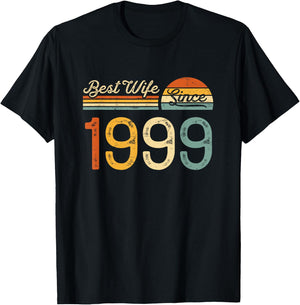 26th wedding anniversary - Best Wife Since 1999 26 years T-Shirt - T-Shirt | Black