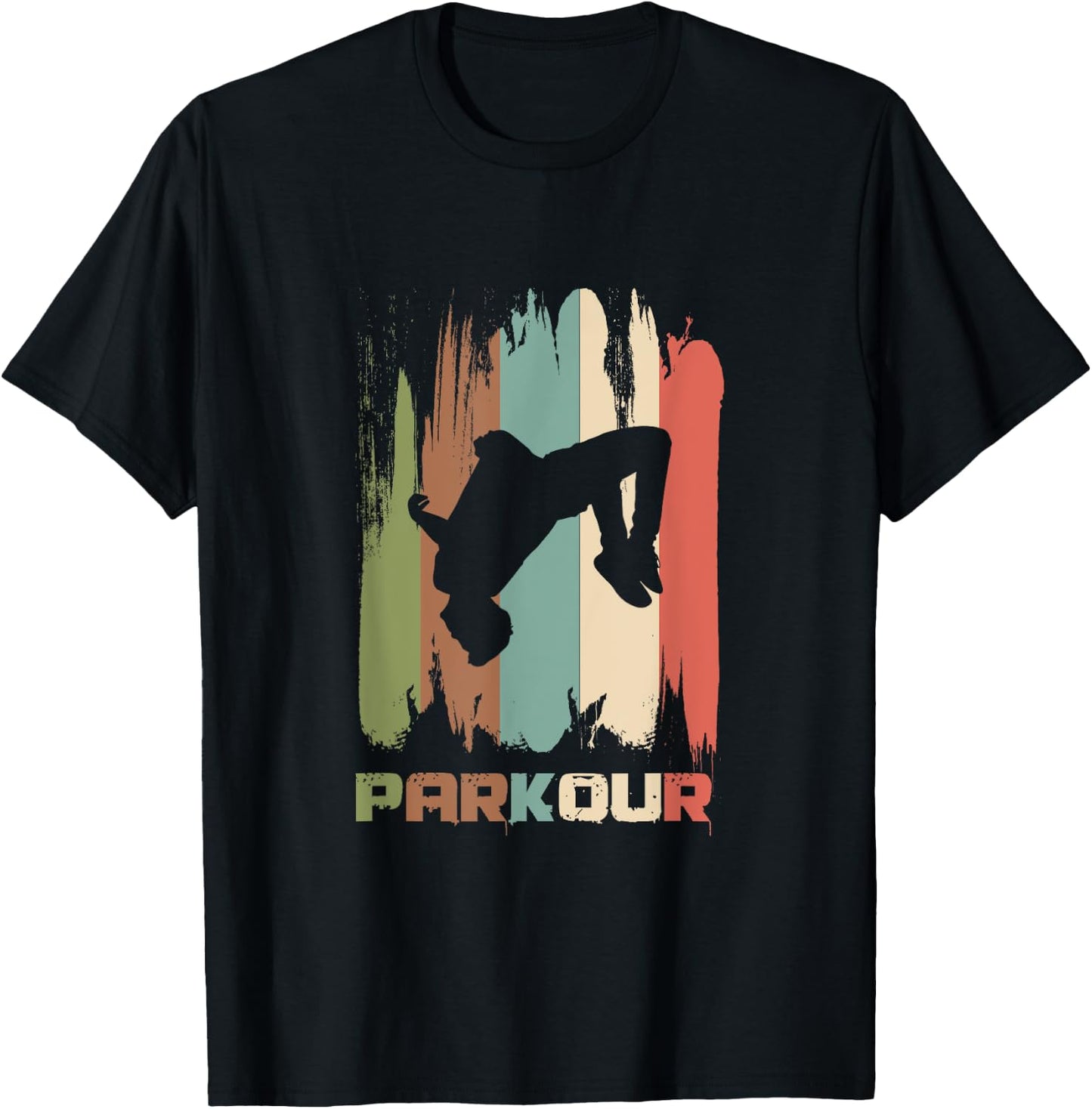 Vintage Parkour Freerunner Retro Rooftopping T-Shirt - T-Shirt | Black