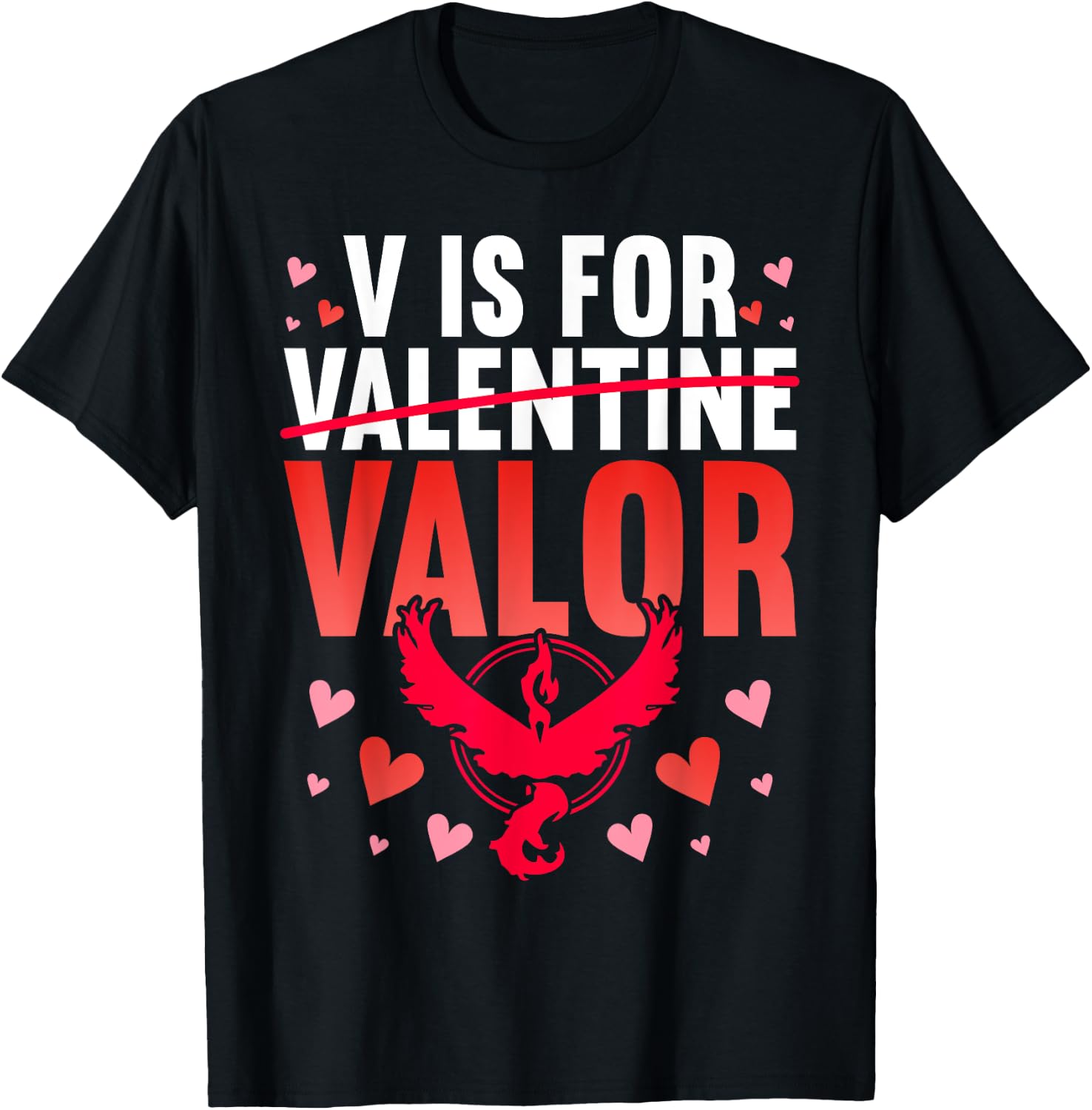 V Is For Valor Shirt Valentines Day Shirt For Boys Girl T-Shirt - T-Shirt | Black