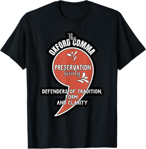 Oxford Comma Preservation Society Oxford Team T-Shirt - T-Shirt | Black