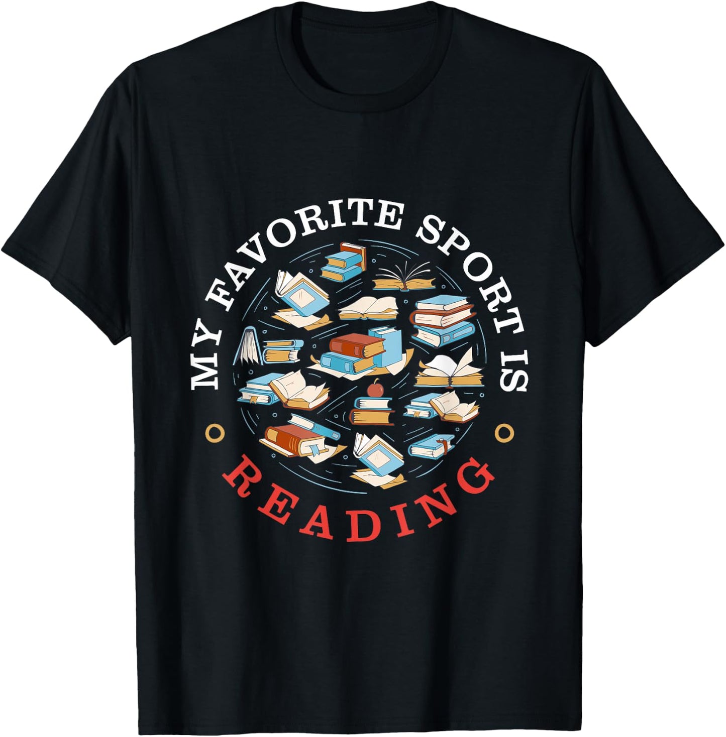 My Favorite Sport Is Reading - Keep Calm And Read On T-Shirt - T-Shirt | Black