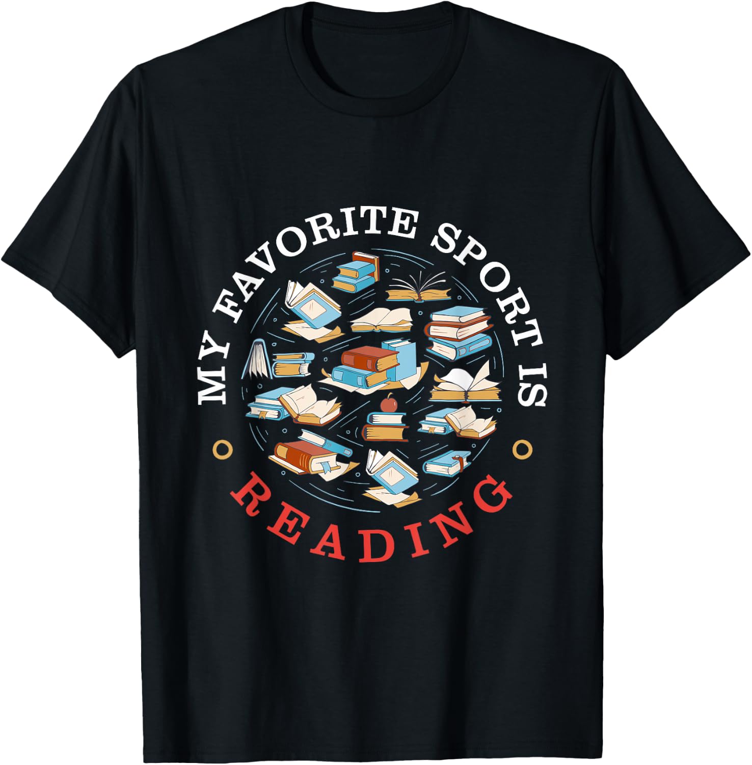 My Favorite Sport Is Reading - Keep Calm And Read On T-Shirt - T-Shirt | Black