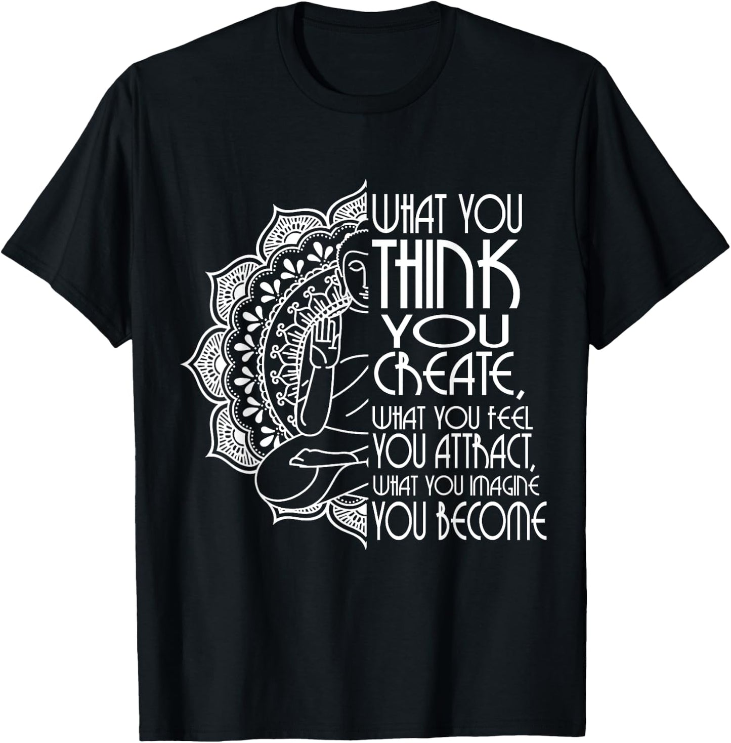 Law Of Attraction Spiritual Buddha Meditation Gifts Men Yoga T-Shirt - T-Shirt | Black