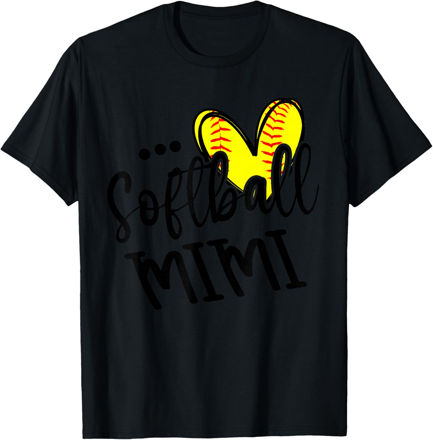 Softball Mimi T-Shirt - T-Shirt | Black