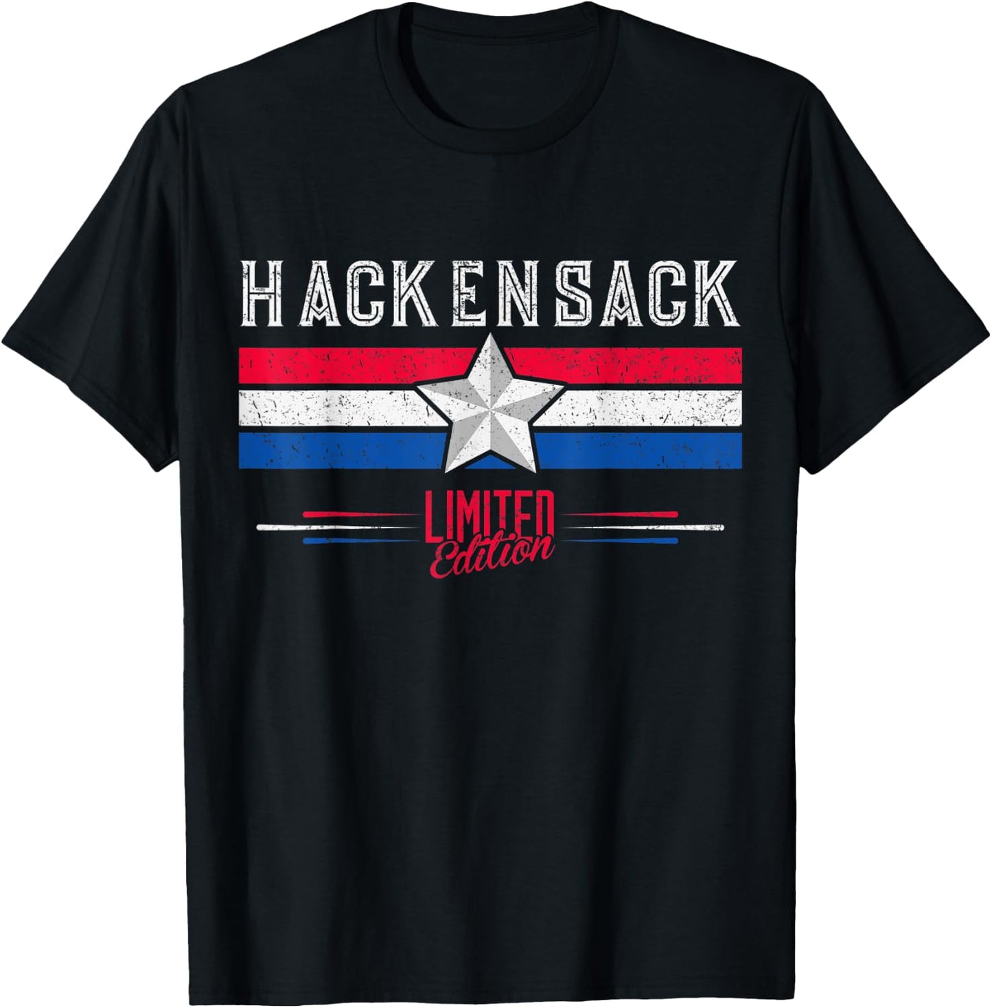 Hackensack Retro Vintage Shirt Gift Women Men Kids T-Shirt - T-Shirt | Black