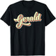 Gerald Retro Art Baseball Font Vintage T-Shirt - T-Shirt | Black
