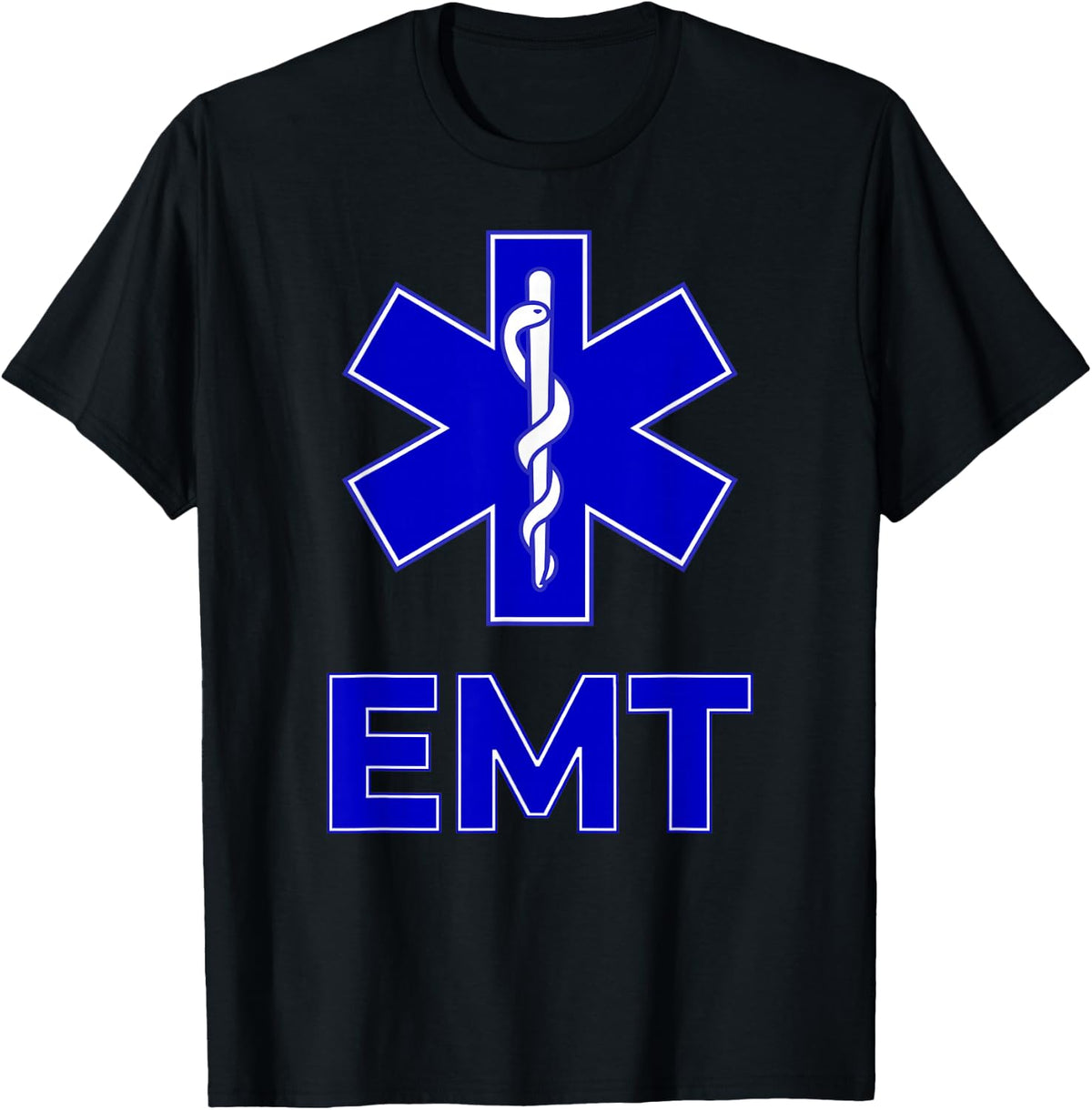 Star of Life Emt Ems Emergency Medical Services Technician T-Shirt - T-Shirt | Black