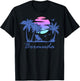 BERMUDA Beach Vacation Trip Retro Vintage Sunset Graphic Men Women Kids T-Shirt - T-Shirt | Black