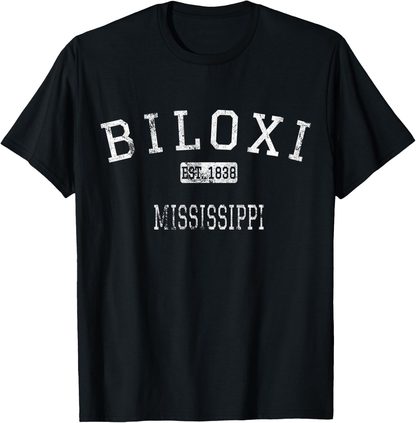 Biloxi Mississippi MS Vintage T-Shirt - T-Shirt | Black