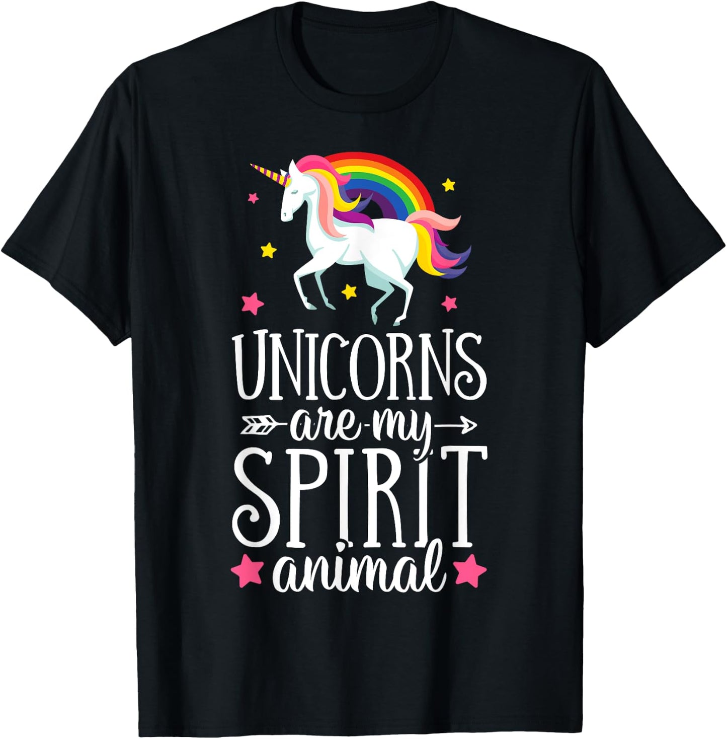 Unicorns Are My Spirit Animal T shirt Unicorn Girls Women T-Shirt - T-Shirt | Black