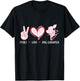 Peace Love dog groomer grooming puppies gifts women T-Shirt - T-Shirt | Black