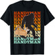 Handyman Bigfoot Retro Tools Toolbox Yeti Sasquatch T-Shirt - T-Shirt | Black