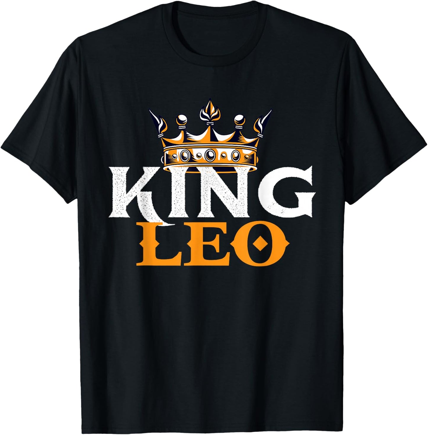 King Leo - Birthday Zodiac Sign Astrology Horoscope T-Shirt - T-Shirt | Black