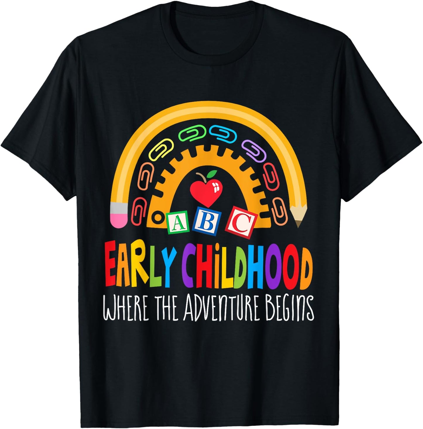 Teacher Early Childhood Education Preschool Head Start Crew T-Shirt - T-Shirt | Black