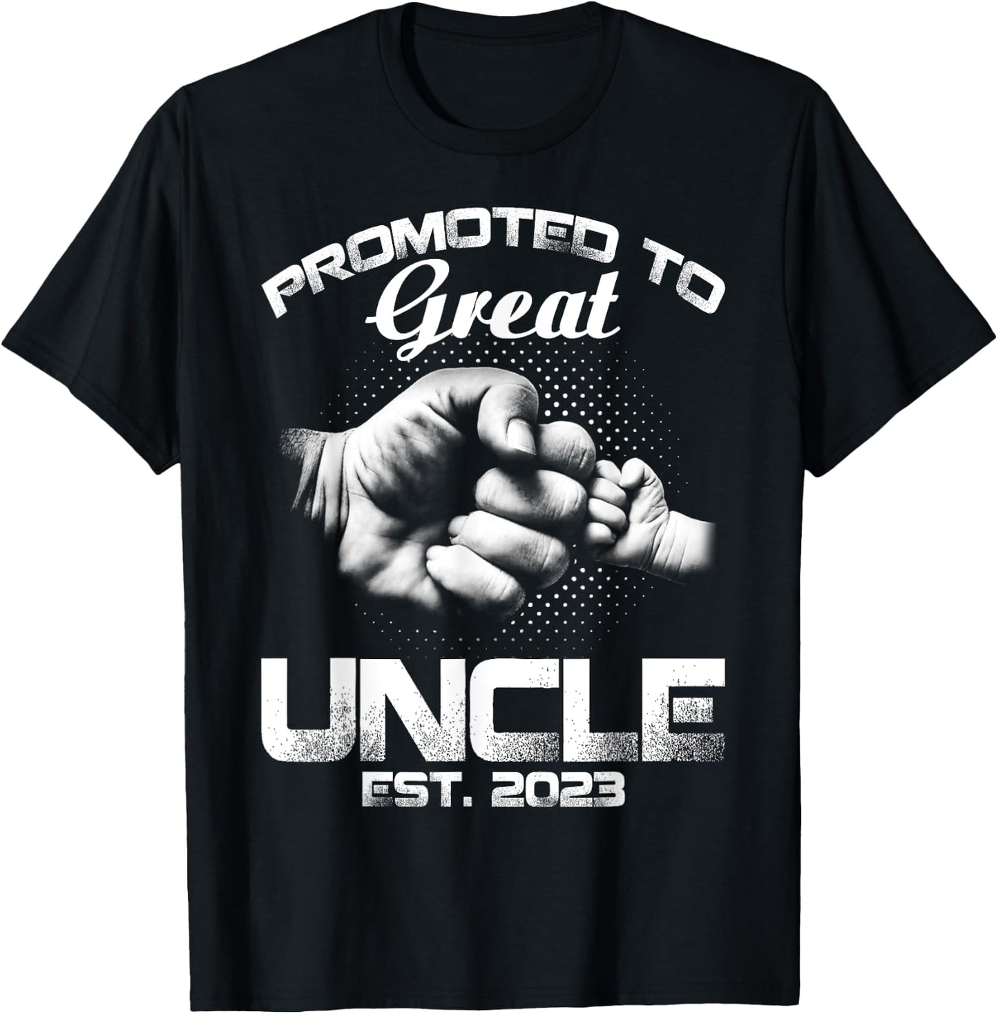 Promoted To Great Uncle Est 2023 T-Shirt - T-Shirt | Black