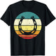 Horseshoe Sunset Retro Horse Horseback Riding Equestrian T-Shirt - T-Shirt | Black